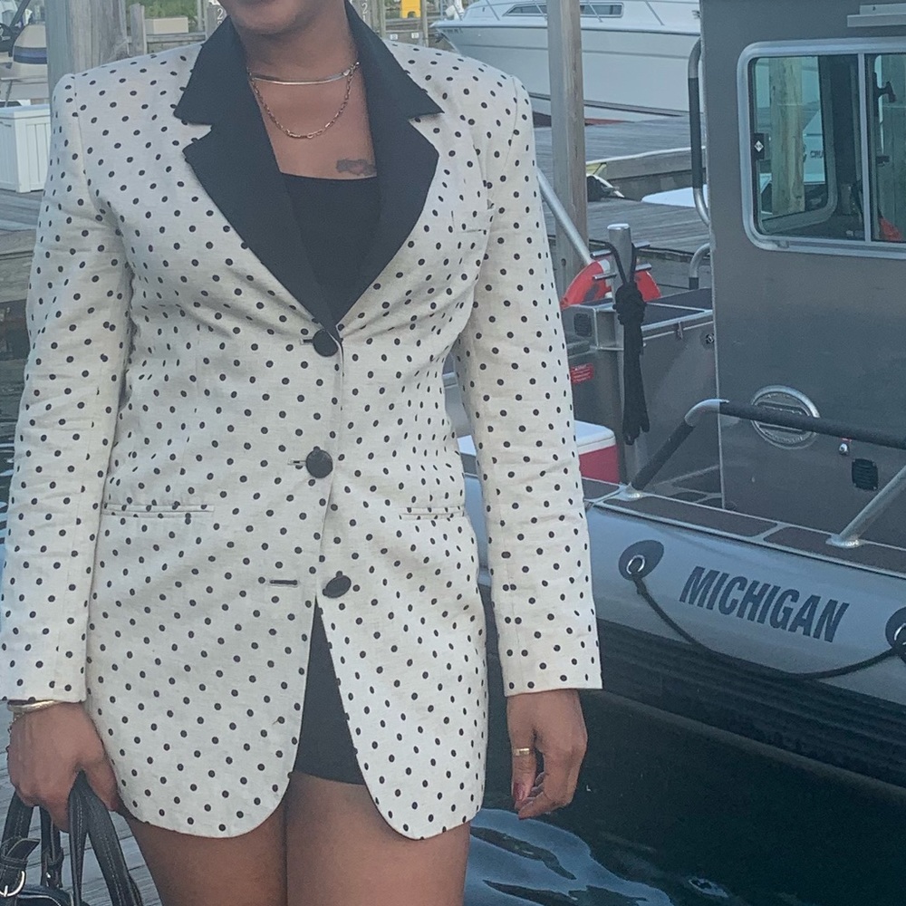Polka dot blazer